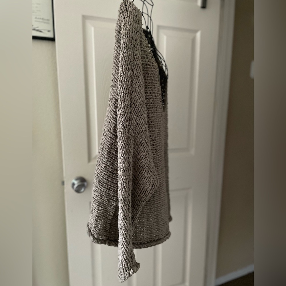 Free People Taupe V-Neck Sweater - Picture 2 of 6